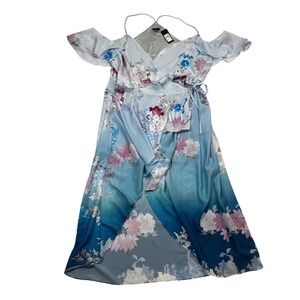 City Chic Floral Hi Low Maxi Dress Womens Size XL 22‎  Wrap NWT Defective